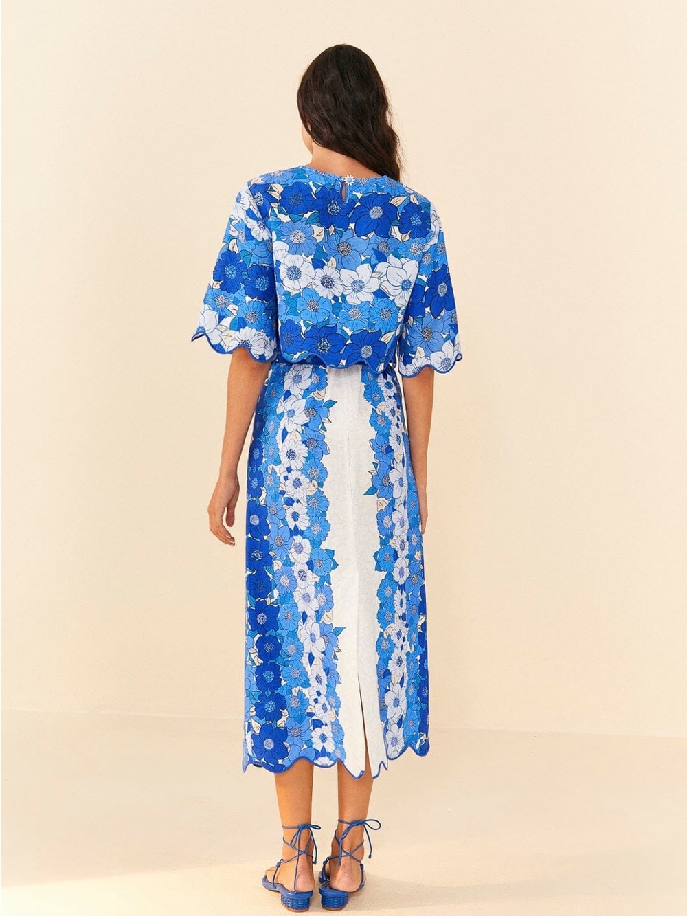 FARM Rio Blue Flower Crop Top - Picture 4 of 6